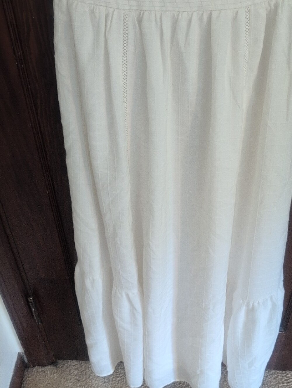 Arbor White V-Neck Tiered Maxi Dress - Picture 9 of 10